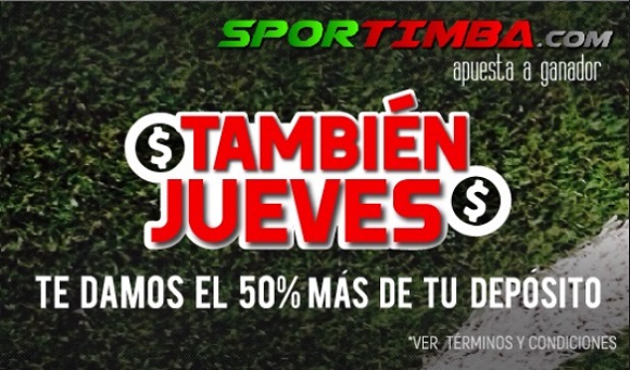 Sportimba Bono 50% más Sportimba Bono Recarga 50% más