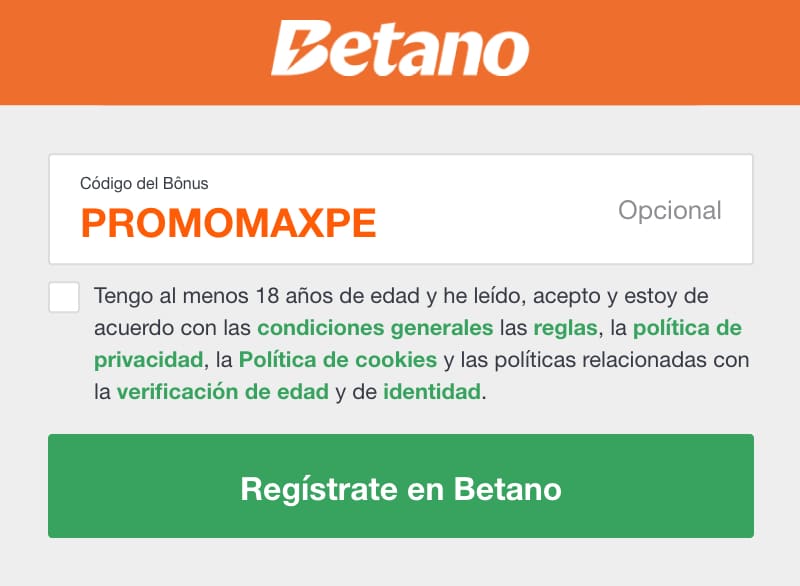 codigo promocional betano perú
