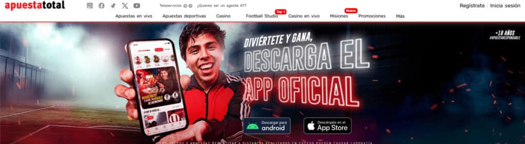Apuesta Total registro.